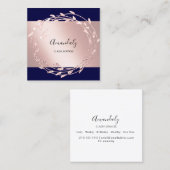 Roos marine met Elegant Event Planner Vierkante Visitekaartje (Voorkant / Achterkant)