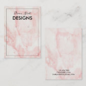 Roos marmer Earring Display Kaart Visitekaartje (Voorkant / Achterkant)