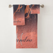 Roos Marmeren Textuur Bad Handdoek (Insitu)