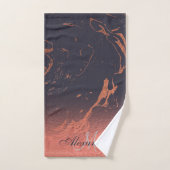 Roos Marmeren Textuur Bad Handdoek (Handdoek)