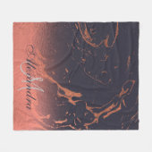 Roos Marmeren Textuur Fleece Deken (Voorkant (Horizontaal))