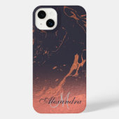 Roos Marmeren Textuur iPhone Hoesje (Achterkant)