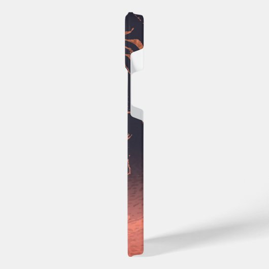 Roos Marmeren Textuur iPhone Hoesje (Linkerkant)