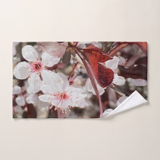 Roos Maroon Flora Bad Handdoek (Handdoek)