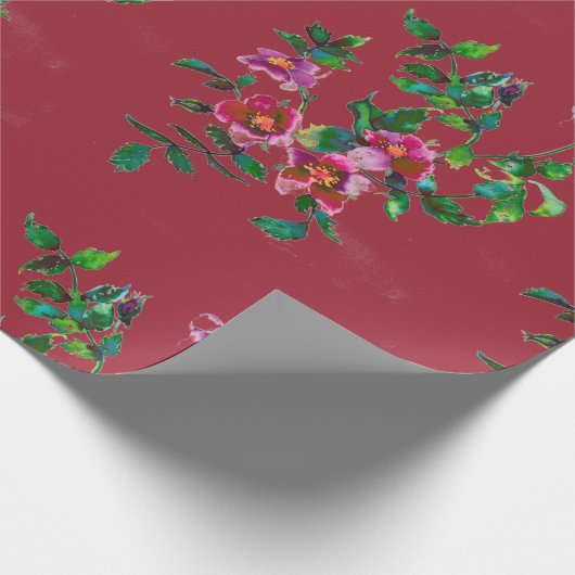  roos marsala cadeaupapier (Hoek)