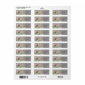 roos mason jar bruiloft rustig land etiket (Full Sheet)