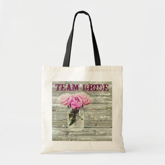roos mason jar bruiloft rustig land tote bag (Voorkant)