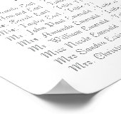 Roos  Mason Jar Seating Chart Poster (Hoek)