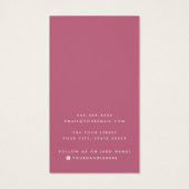 Roos Mauve Toevoegen logo Oorbel Display Card Visitekaartje (Achterkant)