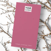 Roos Mauve Toevoegen logo Oorbel Display Card Visitekaartje