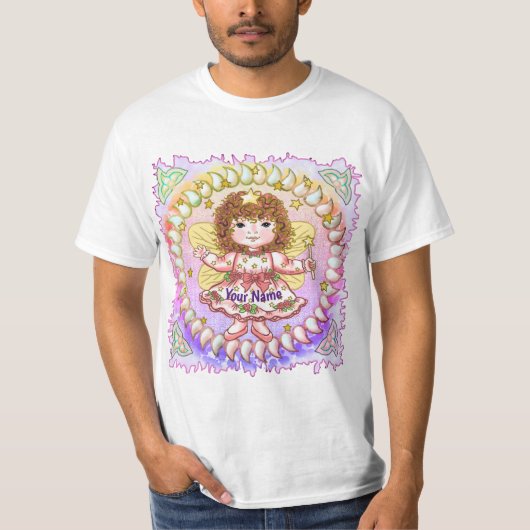Roos Meisje custom Fairy T-shirt (Voorkant)