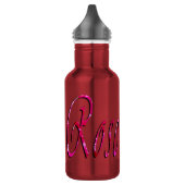 Roos, meisjesnaam, Logo, herbruikbare waterfles. Waterfles (Links)