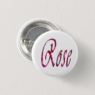 Roos Meisjesnaam, Ronde Button 3,2 Cm