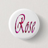 Roos Meisjesnaam, Ronde Button 3,2 Cm (Voorkant)