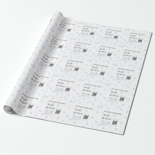 Roos melk handgemaakte zeep bedrijf QR code toevoe Cadeaupapier (Uitgerold)