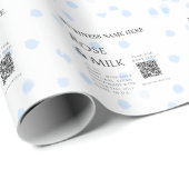 Roos melk handgemaakte zeep bedrijf QR code toevoe Cadeaupapier (Rol Hoek)