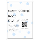 Roos melk handgemaakte zeep bedrijf QR code toevoe Kaart (Achterkant)