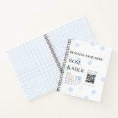 Roos melk handgemaakte zeep bedrijf QR code toevoe Notitieboek (Binnen)