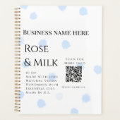 Roos melk handgemaakte zeep bedrijf QR code toevoe Planner (Voorkant)