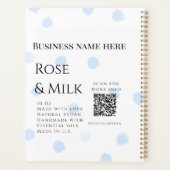 Roos melk handgemaakte zeep bedrijf QR code toevoe Planner (Achterkant)