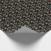 Roos melkachtige eucalyptus waterverf roestzwart cadeaupapier (Hoek)