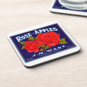 Roos merkappels bier onderzetter (Linkerzijde)