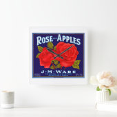 Roos merkappels vierkante klok (Huis)