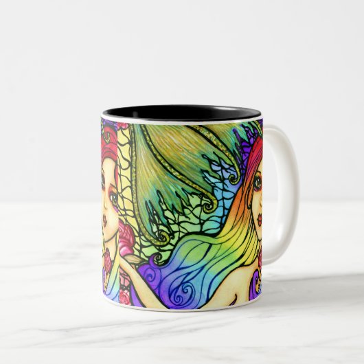 Roos Mermaid  Fantasy Mok (Voorkant rechts)