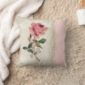 Roos met barokke stijl Blush n Cream Lace Kussen (Deken)