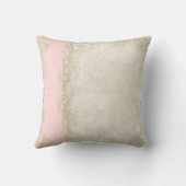 Roos met barokke stijl Blush n Cream Lace Kussen (Achterkant)