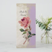  Roos met barokke stijl Lila in Cream Lace Menu (Staand voorkant)