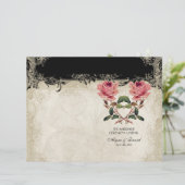  Roos met barokke stijl zwart in Cream Lace (Staand voorkant)