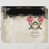  Roos met barokke stijl zwart in Cream Lace (Voorkant / Achterkant)