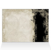 Roos met barokke stijl zwart in Cream Lace (Binnen Horizontaal (Boven))