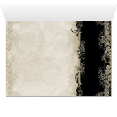 Roos met barokke stijl zwart in Cream Lace (Binnen Horizontaal (Onder))