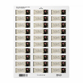  Roos met barokke stijl zwart in Cream Lace Etiket (Full Sheet)