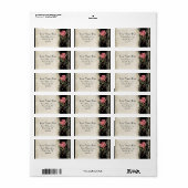  Roos met barokke stijl zwart in Cream Lace Etiket (Full Sheet)