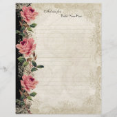  Roos met barokke stijl zwart in Cream Lace Flyer (Voorkant)