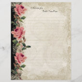 Roos met barokke stijl zwart in Cream Lace Flyer (Voorkant)