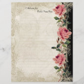  Roos met barokke stijl zwart in Cream Lace Flyer (Achterkant)