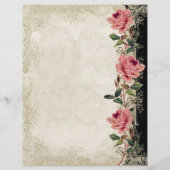 Roos met barokke stijl zwart in Cream Lace Flyer (Achterkant)