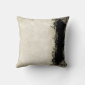  Roos met barokke stijl zwart in Cream Lace Kussen (Achterkant)