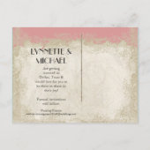 Roos met barokstijl Aankondigingskaart (Achterkant)