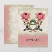  Roos met barokstijl Briefkaart (Voorkant / Achterkant)