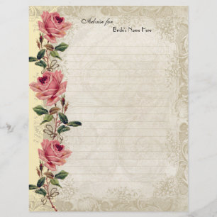  Roos met barokstijl Geel n Cream Lace Flyer