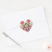  Roos met barokstijl Hart Sticker (Envelop)