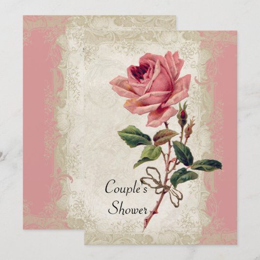  Roos met barokstijl Kaart (Voorkant / Achterkant)