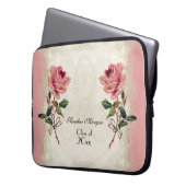  Roos met barokstijl Laptop Sleeve (Voorkant Links)