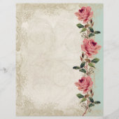  Roos met barokstijl Mint n Cream Lace Flyer (Achterkant)