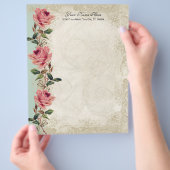  Roos met barokstijl Mint n Cream Lace Flyer (Hand)